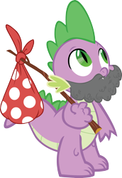 Size: 2127x3091 | Tagged: safe, artist:sircinnamon, derpibooru import, spike, dragon, beard, high res, hobo, hobo spike, knapsack