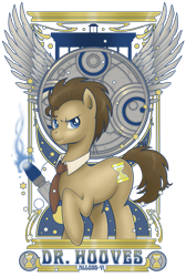 Size: 537x800 | Tagged: safe, artist:hezaa, derpibooru import, doctor whooves, earth pony, pony, brown coat, brown mane, male, stallion