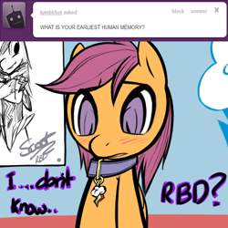 Size: 500x500 | Tagged: safe, derpibooru import, scootaloo, blushing, lesboloo, tumblr