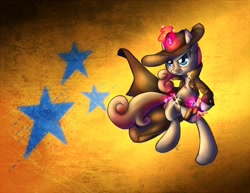 Size: 1500x1158 | Tagged: safe, artist:leadhooves, derpibooru import, twinkleshine, clothes, gun, hat, jacket