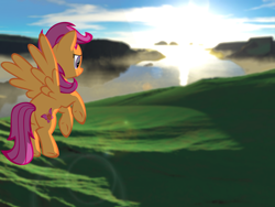 Size: 1600x1200 | Tagged: safe, artist:supuhstar, derpibooru import, scootaloo, pegasus, pony, butt, female, mare, older, plot, scootaloo can fly, solo
