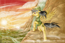 Size: 1920x1271 | Tagged: safe, artist:tinuleaf, derpibooru import, daring do, pegasus, pony, solo