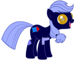 Size: 3000x2356 | Tagged: safe, artist:theamazingderpleberry, derpibooru import, edit, oc, oc only, oc:raggedy mare, button, doctor who, high res, plush pony, simple background, solo
