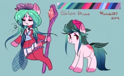 Size: 1280x787 | Tagged: safe, artist:yukomaussi, oc, oc only, oc:silvia rose, earth pony, pony, semi-anthro, anthro ponidox, gradient hooves, singing, solo