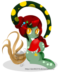 Size: 500x604 | Tagged: safe, artist:snow angel, oc, oc only, oc:flowers, original species, augmented mane, augmented tail, solo