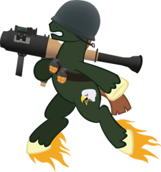 Size: 600x641 | Tagged: safe, artist:ah-darnit, ponified, rocket jump, simple background, soldier, solo, team fortress 2, transparent background, unshorn fetlocks, vector