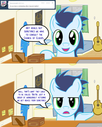 Size: 853x1067 | Tagged: safe, artist:catiron, soarin', ask, ask soarin the wonderbolt, tumblr