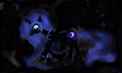 Size: 5000x3000 | Tagged: safe, artist:wonder-waffle, nightmare moon, alicorn, pony, black coat, female, horn, mare, solo, wings