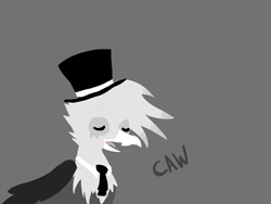 Size: 1600x1200 | Tagged: safe, artist:weepysheep, oc, oc only, oc:jackleapp, griffon, caw, explicit source, eyes closed, grayscale, griffonsona, monochrome, musician, simple background, solo