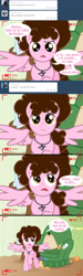 Size: 1236x4103 | Tagged: safe, artist:shinta-girl, oc, oc only, oc:shinta pony, angel, ask, solo, spanish, translated in the description, tumblr