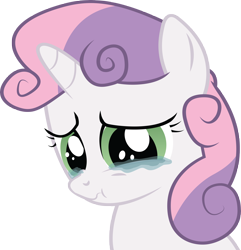 Size: 5580x5800 | Tagged: dead source, safe, artist:brovic43, sweetie belle, pony, unicorn, sisterhooves social, absurd resolution, crying, female, heartbreak, sad, scrunchy face, simple background, solo, transparent background, vector