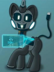 Size: 3000x4000 | Tagged: safe, artist:dragonfoorm, oc, robot, absurd resolution, droste effect, ponified, recursion, tablet