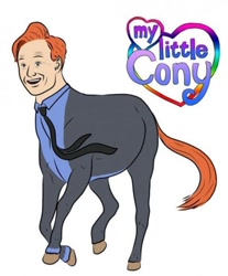 Size: 596x720 | Tagged: safe, g3, conan o'brien, simple background, wat, white background