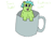 Size: 1600x1200 | Tagged: safe, derpibooru import, fluffy pony, pony, coffee, cup, cup of pony, fluffy pony foal, fluffy pony original art