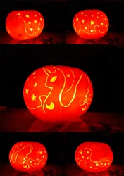 Size: 1200x1701 | Tagged: safe, artist:farris, derpibooru import, nightmare moon, craft, halloween, holiday, jack-o-lantern, photo, pumpkin