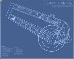 Size: 2000x1600 | Tagged: safe, artist:doctorpepperphd, derpibooru import, blueprint, party cannon, weapon