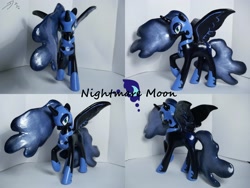 Size: 3000x2250 | Tagged: safe, artist:shearx, derpibooru import, nightmare moon, pony, custom, irl, photo, solo, toy