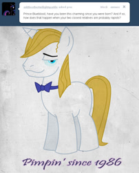 Size: 680x840 | Tagged: safe, artist:ttturboman, derpibooru import, prince blueblood, ask, ask blueblood, colt, tumblr