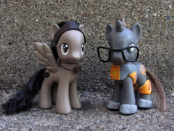 Size: 3648x2736 | Tagged: safe, artist:nocturnalequine, derpibooru import, alyx vance, brushable, custom, gordon freeman, half-life, half-life 2, high res, irl, photo, ponified, toy