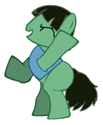 Size: 320x390 | Tagged: safe, artist:avatarkorra12, derpibooru import, pony creator, muscle man, ponified, regular show