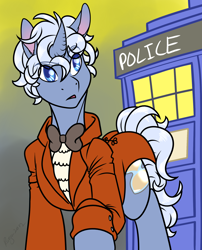 Size: 1700x2100 | Tagged: safe, artist:rozga, derpibooru import, archer, astronaut, athlete, blazer, bowtie, clothes, cook, crossbowman, diplomat, doctor who, driver, hypnotist, linguist, marksman, martial artist, mechanic, ponified, shirt, singer, spearfighter, swordfighter, third doctor, velvet blazer, victorian clothing