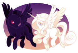 Size: 854x581 | Tagged: safe, artist:decemberdoe, oc, oc only, oc:magic, oc:mystic, alicorn, alicorn oc