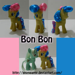 Size: 900x900 | Tagged: safe, artist:animeamy, derpibooru import, bon bon, sweetie drops, pony, brushable, custom, irl, photo, toy