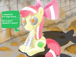 Size: 1280x960 | Tagged: safe, artist:ls820720, derpibooru import, apple bloom, robot, apple bloom bot, ask apple bloom bot, tumblr