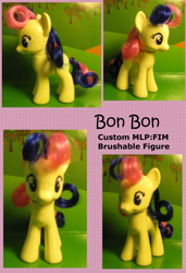 Size: 900x1316 | Tagged: safe, artist:merriweather-flight, derpibooru import, bon bon, sweetie drops, pony, brushable, custom, irl, photo, toy