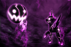 Size: 1280x853 | Tagged: safe, artist:twigileia, derpibooru import, oc, oc only, alicorn, pony, makkon, moon, purple