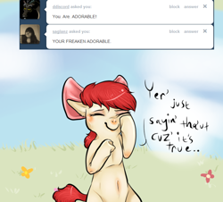 Size: 630x570 | Tagged: safe, derpibooru import, apple bloom, ask, ask appa blume, tumblr