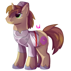 Size: 750x744 | Tagged: safe, artist:54daysofrain, donut joe, pony, unicorn, male, stallion