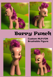 Size: 900x1316 | Tagged: safe, artist:merriweather-flight, derpibooru import, berry punch, berryshine, pony, brushable, custom, irl, photo, toy