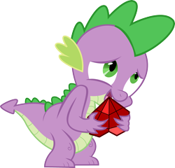 Size: 3000x2876 | Tagged: safe, artist:demigod-spike, derpibooru import, spike, dragon, baby, baby dragon, cute, fire ruby, gem, green eyes, heart shaped, high res, holding, looking up, male, nervous, simple background, solo, spikabetes, transparent background, vector