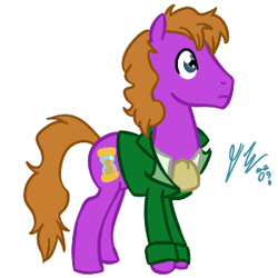 Size: 300x300 | Tagged: safe, artist:antiwrathman, doctor whooves, earth pony, pony, clothes, cravat, eighth doctor, frock coat, male, shirt, stallion, velvet frockcoat, wild bill hickock, wild western clothing