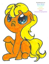 Size: 621x807 | Tagged: safe, artist:ponamona, derpibooru import, oc, oc only, oc:ticket, alicorn, pony, alicorn oc, sad, solo