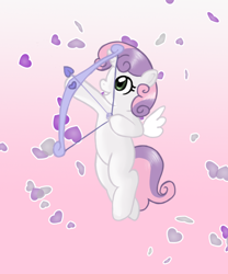 Size: 1000x1200 | Tagged: safe, artist:marikaefer, sweetie belle, pony, unicorn, bow, female, filly, solo, white coat