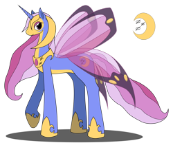 Size: 1024x850 | Tagged: safe, artist:erinkarsath, derpibooru import, flutter pony, cresselia, pokémon, ponified