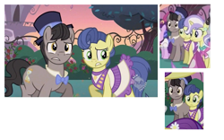 Size: 889x556 | Tagged: safe, derpibooru import, screencap, masquerade, eleventh doctor, ponies standing next to each other