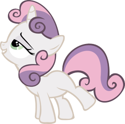 Size: 708x703 | Tagged: safe, artist:fenrir connell, sweetie belle, pony, unicorn, bedroom eyes, female, filly, simple background, solo, transparent background, vector