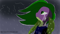 Size: 1280x720 | Tagged: safe, artist:cmac2311, artist:cmacx, derpibooru import, spike, dragon, older, rain