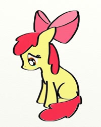 Size: 442x553 | Tagged: safe, artist:masterpie7, derpibooru import, apple bloom, crying, sad