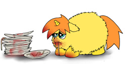 Size: 1280x648 | Tagged: safe, artist:coalheart, derpibooru import, fluffy pony, fluffy pony original art, spaghetti