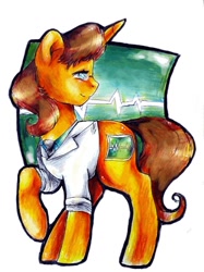 Size: 800x1067 | Tagged: safe, artist:art-surgery, doctor horse, doctor stable, pony, unicorn, cutie mark, male, solo, stallion