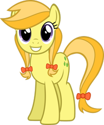 Size: 1024x1223 | Tagged: safe, artist:daringdashie, derpibooru import, marmalade jalapeno popette, apple family member, looking at you, orange wafer, simple background, transparent background, vector