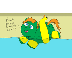 Size: 1280x1024 | Tagged: safe, earth pony, fluffy pony, pony, cute, fluffy, fluffy pony original art, solo, swimming pool