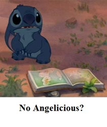 Size: 274x324 | Tagged: safe, derpibooru import, angel, experiment 624, lilo and stitch, stitch, tara strong, text, twilightlicious