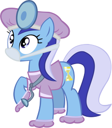 Size: 6963x7914 | Tagged: safe, artist:choopy, derpibooru import, minuette, absurd resolution, clothes, gloves, mask, raised hoof, scrubs, simple background, stethoscope, transparent background, vector