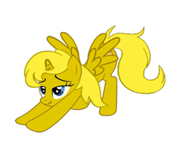 Size: 900x718 | Tagged: safe, derpibooru import, oc, oc only, oc:ticket, alicorn, pony, alicorn oc, exploitable meme, female, iwtcird, meme, scrunchy face, simple background, solo, stretching, transparent background