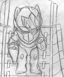 Size: 744x892 | Tagged: safe, artist:thebigapple, metroid, metroid fusion, ponified, samus aran